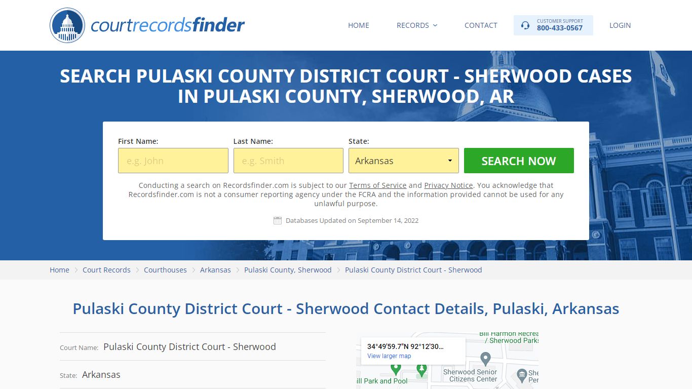 Pulaski County District Court - Sherwood Case Search - RecordsFinder