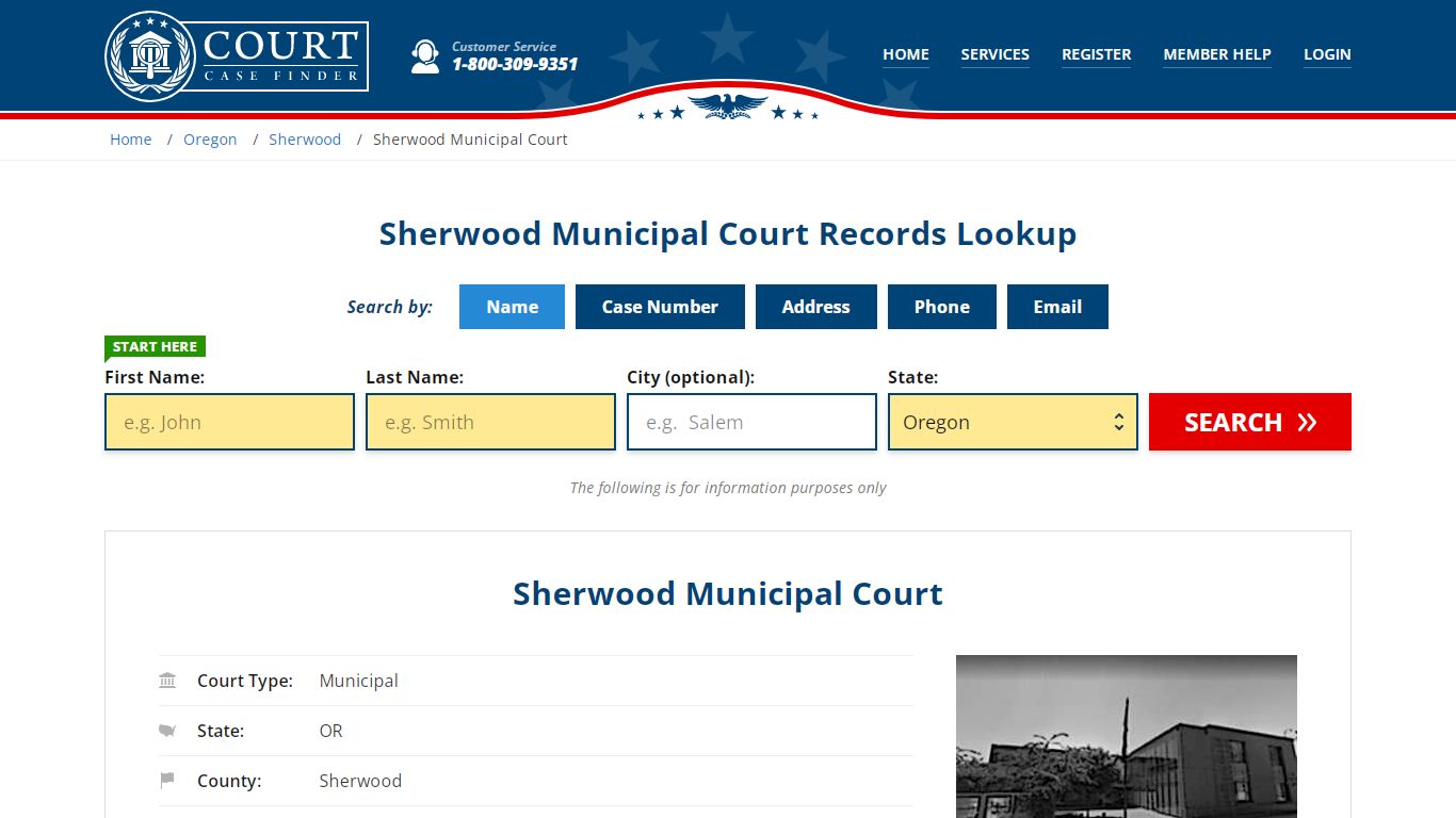 Sherwood Municipal Court Records Lookup - CourtCaseFinder.com